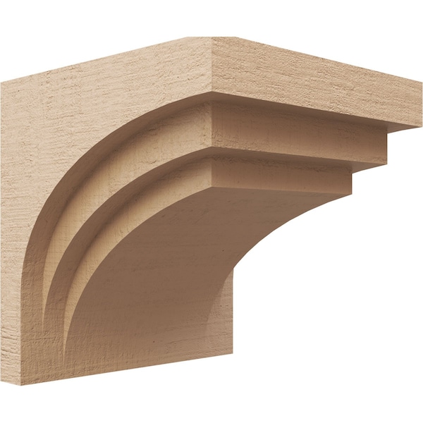 Ekena Millwork 12"W x 12"D x 12"H Wide Rockford Rough Cedar Woodgrain TimberThane Corbel, Primed Tan CORUR12X12X12ROCRCPR - main